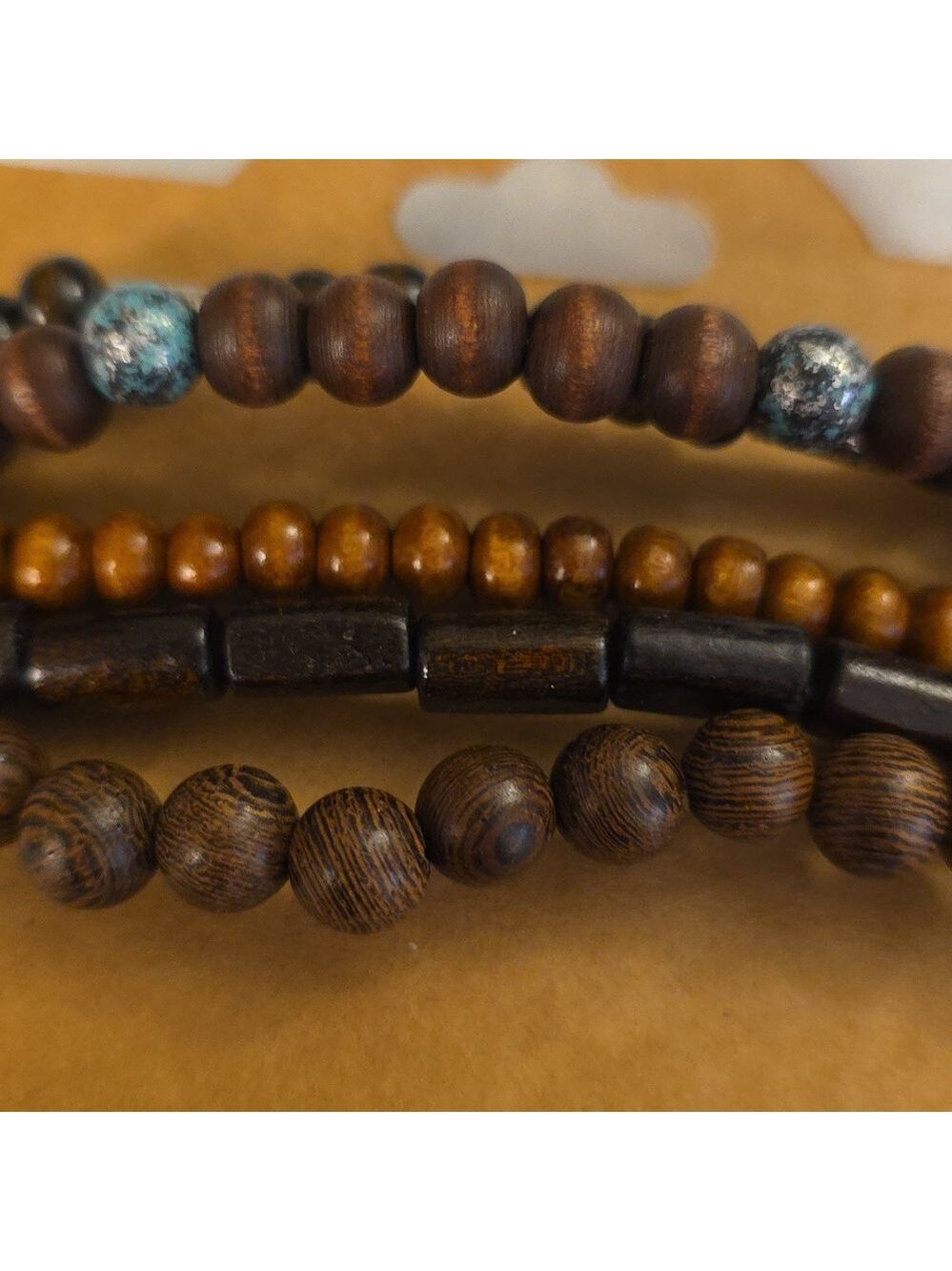 5 Piece Boho Wood Metals acrylics  Bracelet  Set Must Bundle
